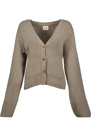 Khaite Swetry, Kobieta, brązowy, S, Kaszmir, Kardigan z kaszmiru Scarlet V-neck