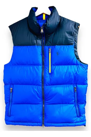 Ralph Lauren Kurtki, Mężczyzna, Niebieski, L, Poliester, Kamizelka Bez Rękawów