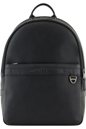 Armani Exchange Torebki, Mężczyzna, Czarny, ONE SIZE, Poliester, Czarny Plecak z Ekoskóry