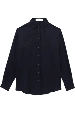 Proenza Schouler Bluzki, Kobieta, Czarny, S, Crinkled Flou Hall Shirt