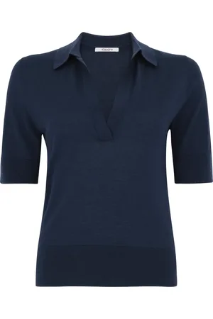 KANGRA CASHMERE Koszulki, Kobieta, Niebieski, S, Niebieskie T-shirty i Pola