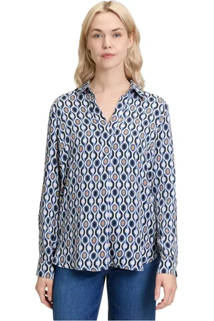 Betty Barclay Bluzki, Kobieta, Wielobarwność, XL, Graficzna Longbluzka z Hemdkragenem