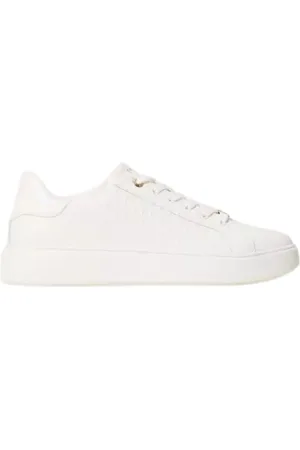Twin-Set Buty, Kobieta, Biały, 41 EU, Białe Skórzane Sneakersy
