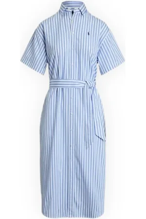 Ralph Lauren Sukienki, Kobieta, Niebieski, S, Bawełna, Sukienka koszulowa
