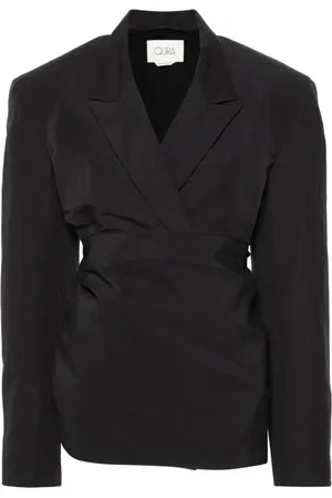 Quira Kurtki, Kobieta, Czarny, L, Japoński Wrap Blazer