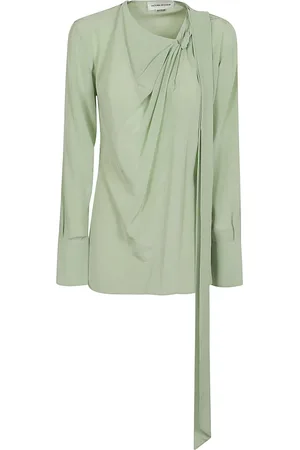 Victoria Beckham Bluzki, Kobieta, Zielony, S, Zielony Jedwabny Top Elegancki Styl