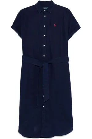 Ralph Lauren Sukienki, Kobieta, Niebieski, XS, Sukienka koszulowa