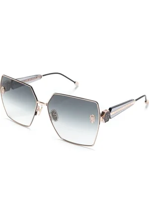 Philipp Plein Akcesoria, Kobieta, Żółty, 64 MM, Okulary przeciwsłoneczne