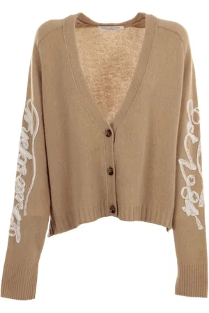 Serafini Swetry, Kobieta, Beżowy, S, Wełna, Beżowy Sweter Maglia