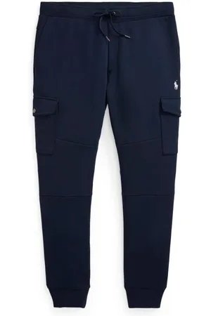 Ralph Lauren Spodnie, Mężczyzna, Niebieski, L, Bawełna, Spodnie dresowe cargo z kieszeniami
