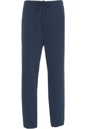 Ralph Lauren Spodnie, Mężczyzna, Niebieski, L, Bawełna, Niebieskie spodnie dresowe z elastycznym pasem