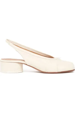 Maison Margiela Buty, Kobieta, Beżowy, 38 EU, Kremowe Tabi Baletki Slingbacks