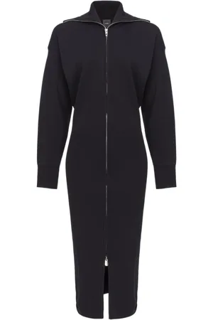 Pinko Sukienki, Kobieta, Czarny, M, Elegancka czarna sukienka midi