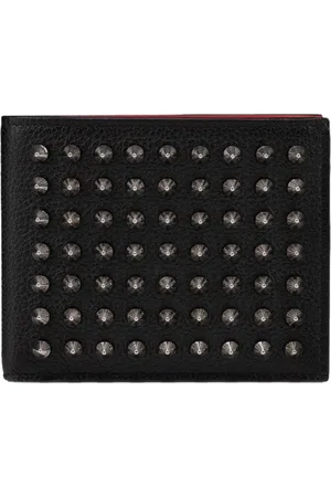 Christian Louboutin Akcesoria, Mężczyzna, Czarny, ONE SIZE, Czarna Portmonetka Skórzana Wyprodukowana we Włoszech