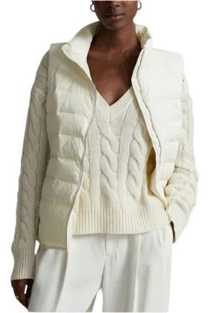 Ralph Lauren Kurtki, Kobieta, Biały, S, Nylon, Nylonowa Kamizelka