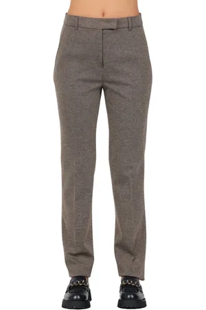 Max Mara Spodnie, Kobieta, brązowy, S, Spodnie z dżerseju z wiskozy w splocie mediolańskim