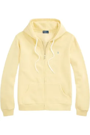 Ralph Lauren Bluzy, Kobieta, Żółty, S, Bawełna, Rozpinana kamizelka z kapturem