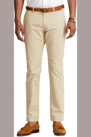 Ralph Lauren Spodnie, Mężczyzna, Beżowy, W36, Bawełna, Spodnie Flat