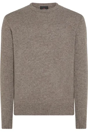 Peuterey Swetry, Mężczyzna, Beżowy, S, Wełna, Wełniany Sweter Tricot