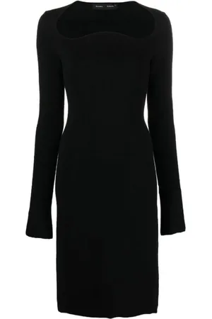 Proenza Schouler Sukienki, Kobieta, Czarny, L, Dzianinowa sukienka swetrowa
