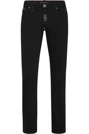 Philipp Plein Jeansy, Mężczyzna, Czarny, W30, Oryginalne dżinsowe spodnie pięciokieszeniowe