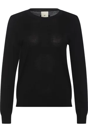Heartmade Swetry, Kobieta, Czarny, XS, Sweter z Okrągłym Dekoltem