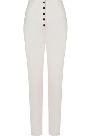 Serafini Spodnie, Kobieta, Biały, S, Bawełna, Spodnie Skinny Ottomane