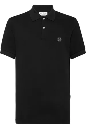 Philipp Plein Koszulki, Mężczyzna, Czarny, 3XL, Bawełna, Klasyczna koszulka polo