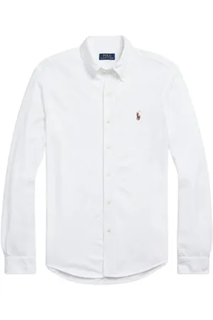 Ralph Lauren Koszule, Mężczyzna, Biały, 2XL, Bawełna, Sportowa koszula - Długi rękaw