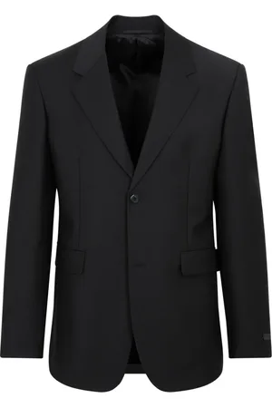Prada Kurtki, Mężczyzna, Czarny, L, Wełna, Czarna kurtka z wełny moherowej Aw 23