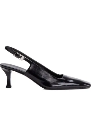 Proenza Schouler Buty, Kobieta, Czarny, 36 EU, Skóra, Czarne skórzane czółenka Slingback Trap