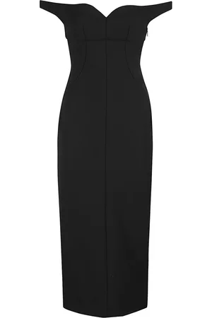 Serafini Sukienki, Kobieta, Czarny, S, Stylowa sukienka midi koszulowa Double Tech