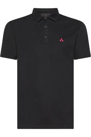 Peuterey Koszulki, Mężczyzna, Czarny, 2XL, Bawełna, Koszula Polo z Bawełny i Jedwabiu