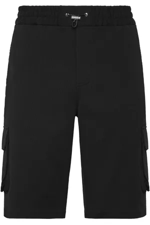 Philipp Plein Szorty, Mężczyzna, Czarny, L, Bawełna, Stylowe szorty jeansowe