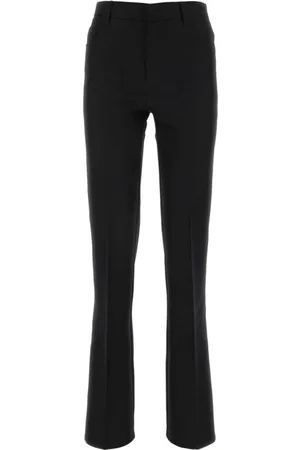 Serafini Spodnie, Kobieta, Czarny, S, Poliester, Pleated Tailored Trousers