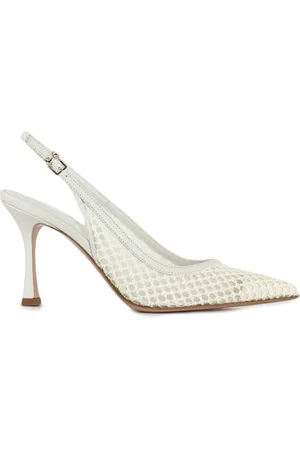 SERGIO LEVANTESI Buty, Kobieta, Biały, 37 EU, Perforowane Obcasy Dana Slingback
