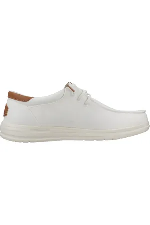 Hey dude Buty, Mężczyzna, Biały, 42 EU, Buty z Kanwy na Sznurowadła