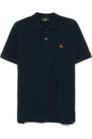 Peuterey Koszulki, Mężczyzna, Niebieski, 3XL, Bawełna, Niebieska koszulka polo z haftowanym logo