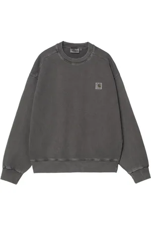 Carhartt Bluzy, Mężczyzna, Szary, M, Bawełniany sweter z bocznym logo