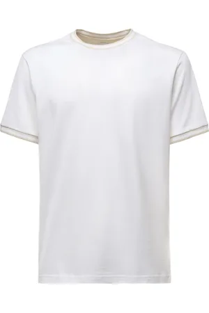 ELEVENTY Koszulki, Mężczyzna, Biały, 2XL, Bawełniane T-shirty i Pola