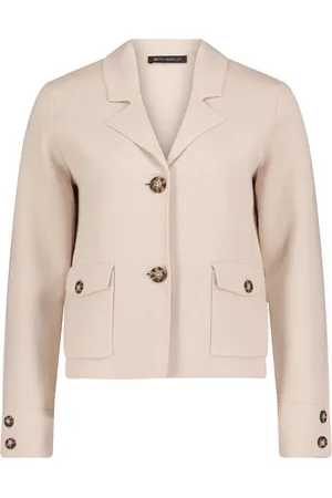 Betty Barclay Swetry, Kobieta, Beżowy, 2XL, Sweter marynarka z kieszeniami