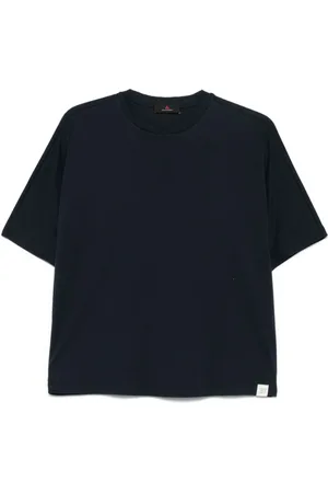 Peuterey Koszulki, Kobieta, Niebieski, L, T-shirt z okrągłym dekoltem