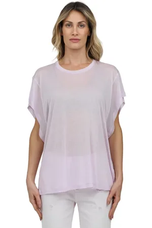 Dondup Koszulki, Kobieta, Różowy, S, Bawełna, Koszulka Jersey