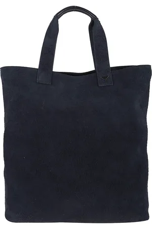 Emporio Armani Torebki, Mężczyzna, Niebieski, ONE SIZE, Zamsz, Luksusowa Skórzana Torba na Ramię