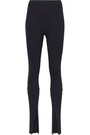 Proenza Schouler Spodnie, Kobieta, Czarny, S, Nylon, Czarne legginsy z zamkami