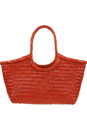 Dragon Diffusion Torebki, Kobieta, Czerwony, ONE SIZE, Niebieska Torba Shopper z Wzorem Koszykowym