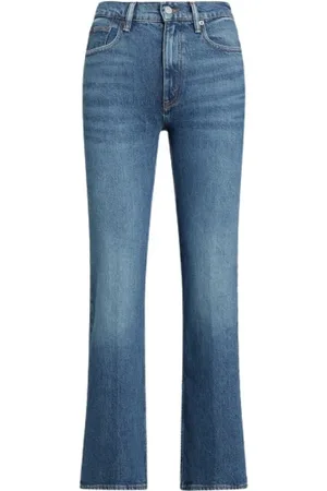 Ralph Lauren Jeansy, Kobieta, Niebieski, W26, Bawełna, Dżinsy z wysokim stanem i rozszerzanymi nogawkami