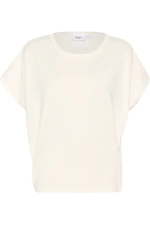 Saint Tropez Swetry, Kobieta, Beżowy, XL, Luźny Sweter Ice