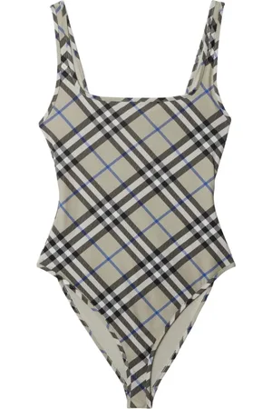 Burberry Stroje kąpielowe, Kobieta, Beżowy, S, Vintage Check Otwarty Tył Stroje Kąpielowe