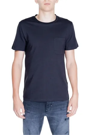 Peuterey Koszulki, Mężczyzna, Czarny, S, Bawełna, Czarny bawełniany T-shirt